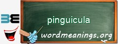 WordMeaning blackboard for pinguicula